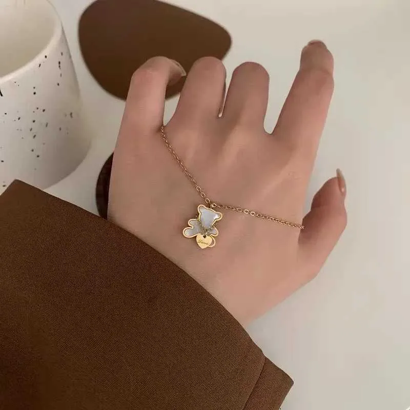 Vedhæng Halskæder Sød Bjørn Halskæde Til Kvinder Halskæde Choker Rustfrit Stål Tilbehør Mode Smykker Gratis_voghion.com