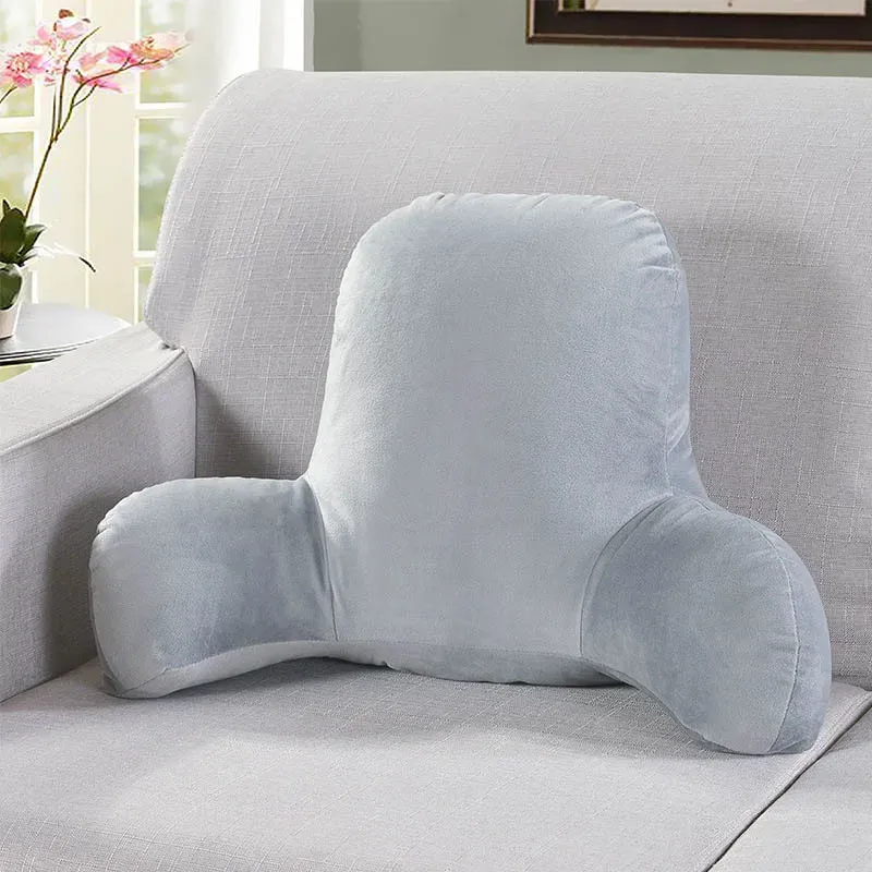 Kudde Solid Color Pillow Back Cushion With Arm Support Bed Reading vila midjan för stol bilstol soffa mjukt ryggstöd