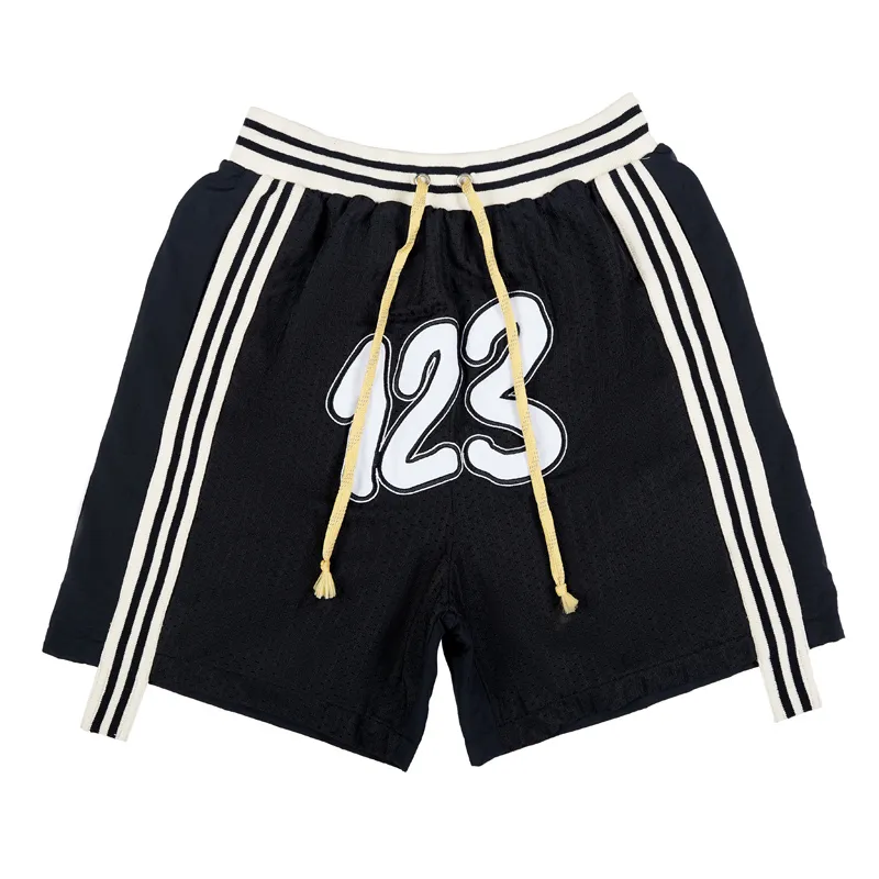 24SS Fashion Summer USA Polyester Mesh Drawstring Shorts Women Men High Street Middle Jogging Pants Trunks