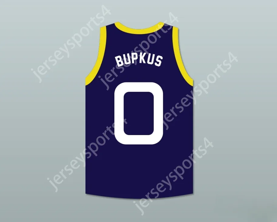 CUSTOM Name Mens Youth/Kids BUPKUS 0 MONSTARS DARK BLUE BASKETBALL JERSEY SPACE JAM TOP Stitched S-6XL