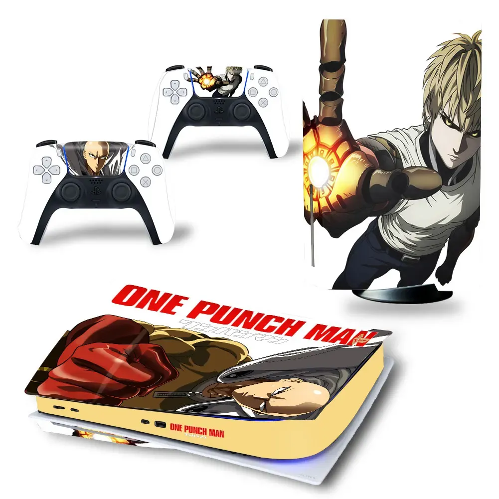 Stickers One punch man PS5 Standard Disc Edition Skin Sticker Decal for PlayStation 5 Console Controller PS5 Skin Sticker Vinyl #2288