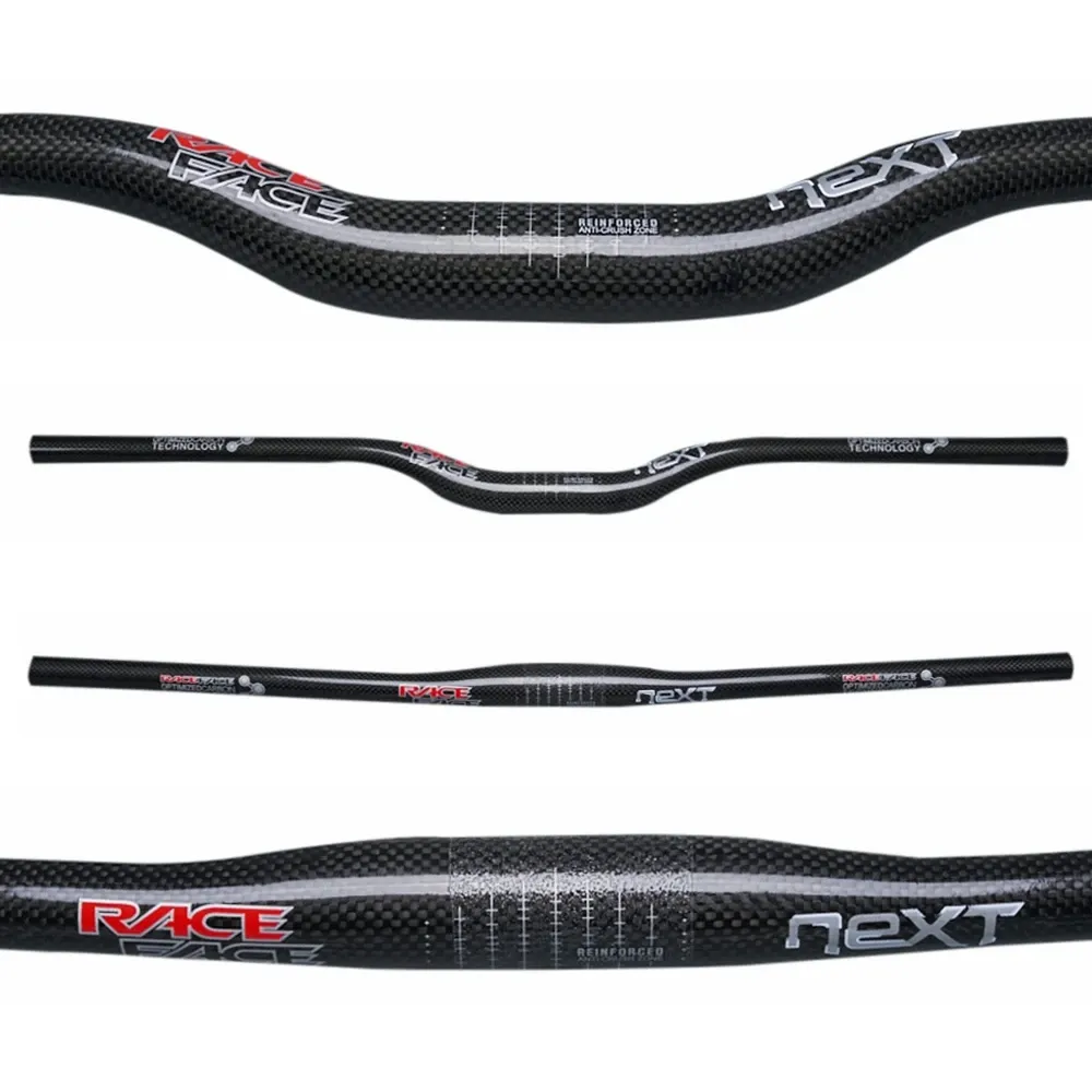 Parts Race Face Next Glossy 3K Carbon Handlebar MTB Bicycle Mountain Bike Bars 31.8mm Width 580/600/620/640/660/680/700/720/740/760mm