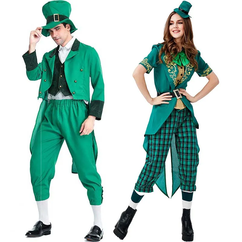 Costume de fête de la Saint-Patrick adulte Set Irish Day Dress Up