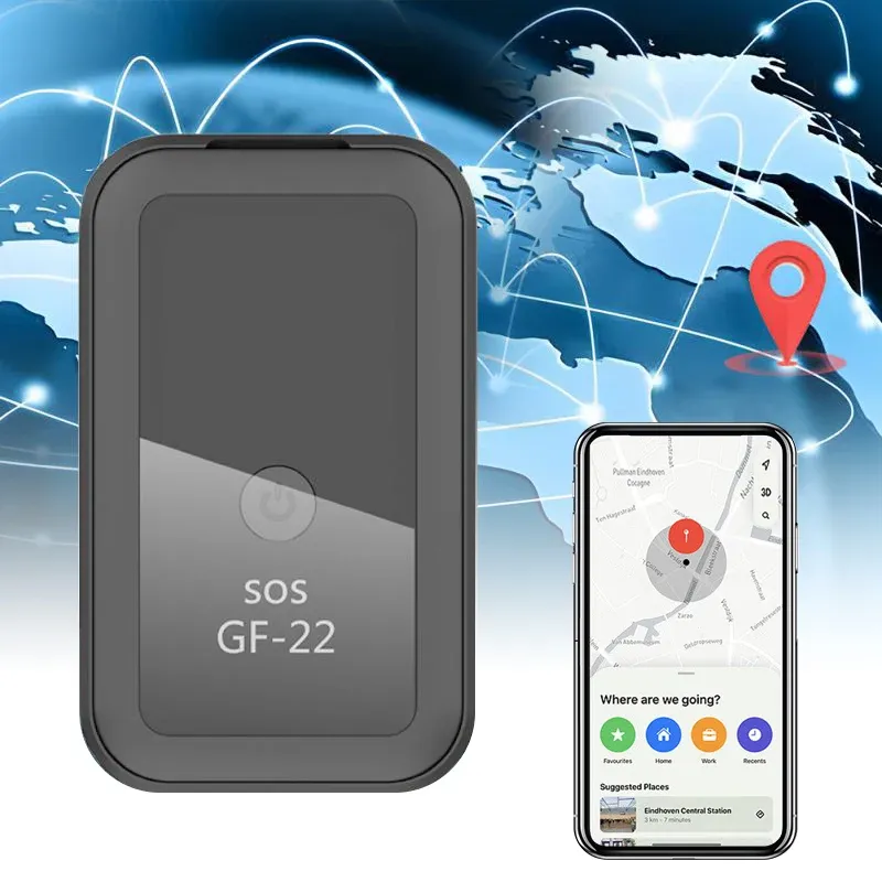 Tillbehör GF22 Mini GPS Tracker Vehicle Magnetic Locator Global Positioning Real Time Tracking Antilost Antitheft Alarm GPS Tracker