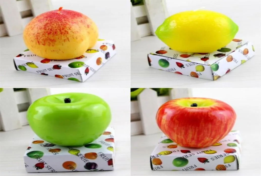 Apple Shaped Fruit Candles Fruit Fragrant Candle Romantic Home Party Wedding Birthday Party Decoration Candles Valentine Gift2815918