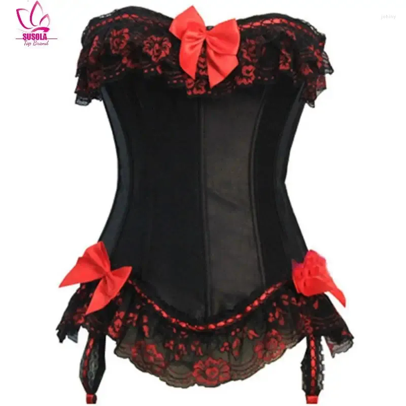 Kadın şekillendiricileri Susola S-6xl Steampunk Seksi Korse Elbise Bowknots Boned Bustier Burlesque Bellesqu