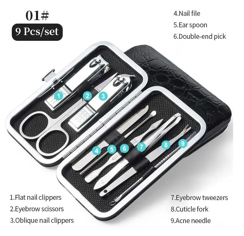 9/11/16/Manicure Cutters Nail Clipper Set Stainless Steel Ear Spoon Nail Clippers Pedicure Nail Art Tool Manicure