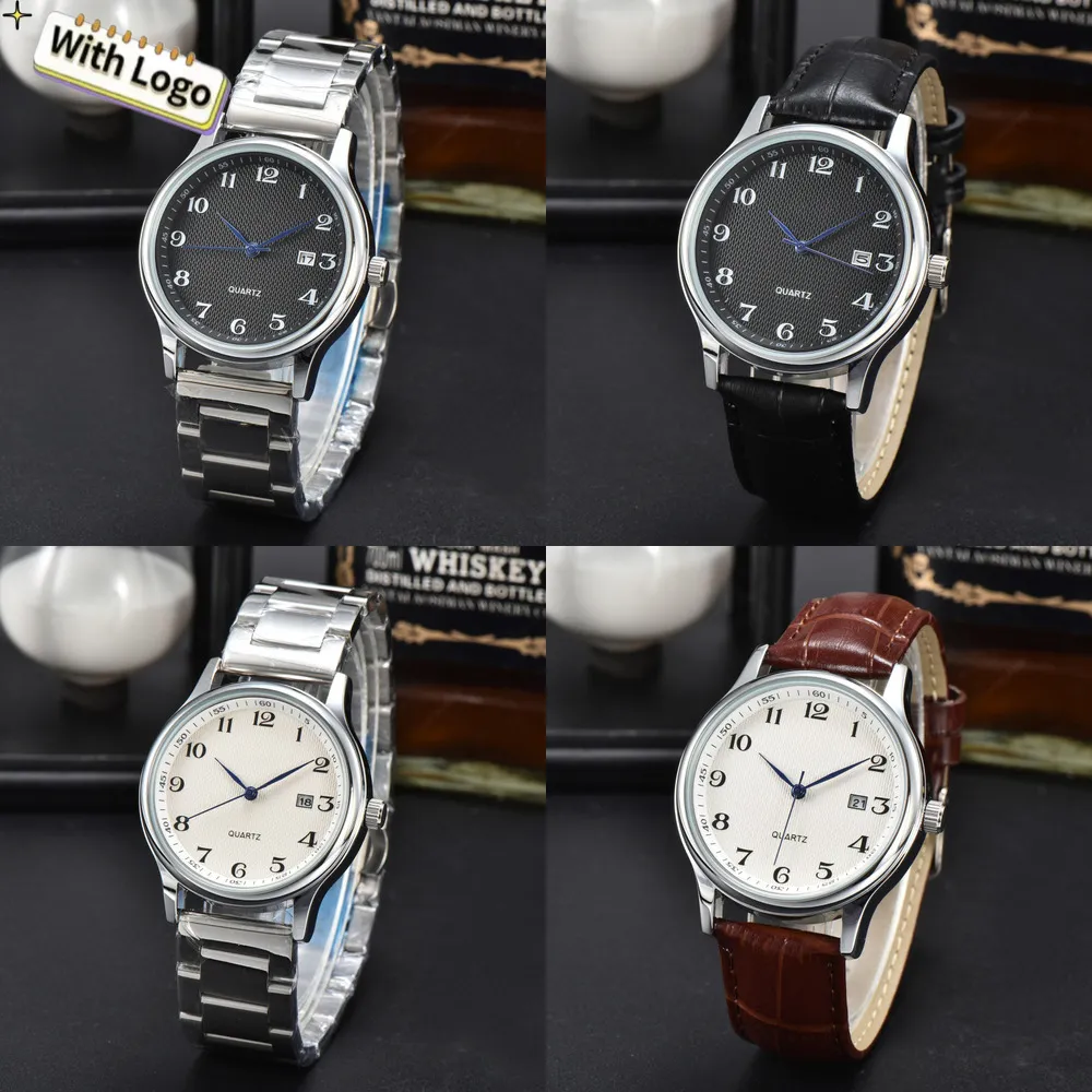 Designer Watch Watchs Version originale de haute qualité, Large Brand Quartz Watch Watch en acier inoxydable, imperméable, numérique, luxueuse montre haut de gamme avec boîte