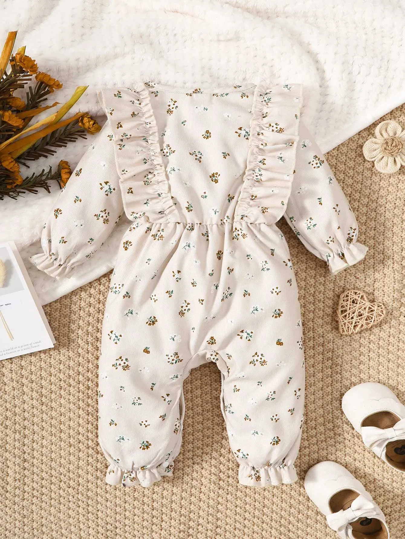 Rompers 3-24 meses Baby Girl Bodysuit floral Bodysuit Floral Spring y Autumn Supsuit para niños de moda para niña pequeña.