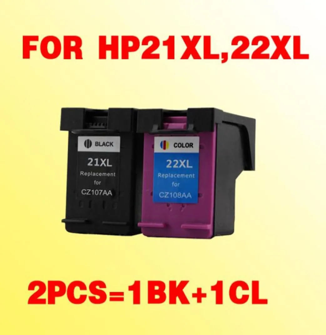 2x для HP21 чернильного картриджа, совместимого с HP 21 21XL 22 22xl DSEKJET D1360D1460D2360D246039203940F370F380F21206065455