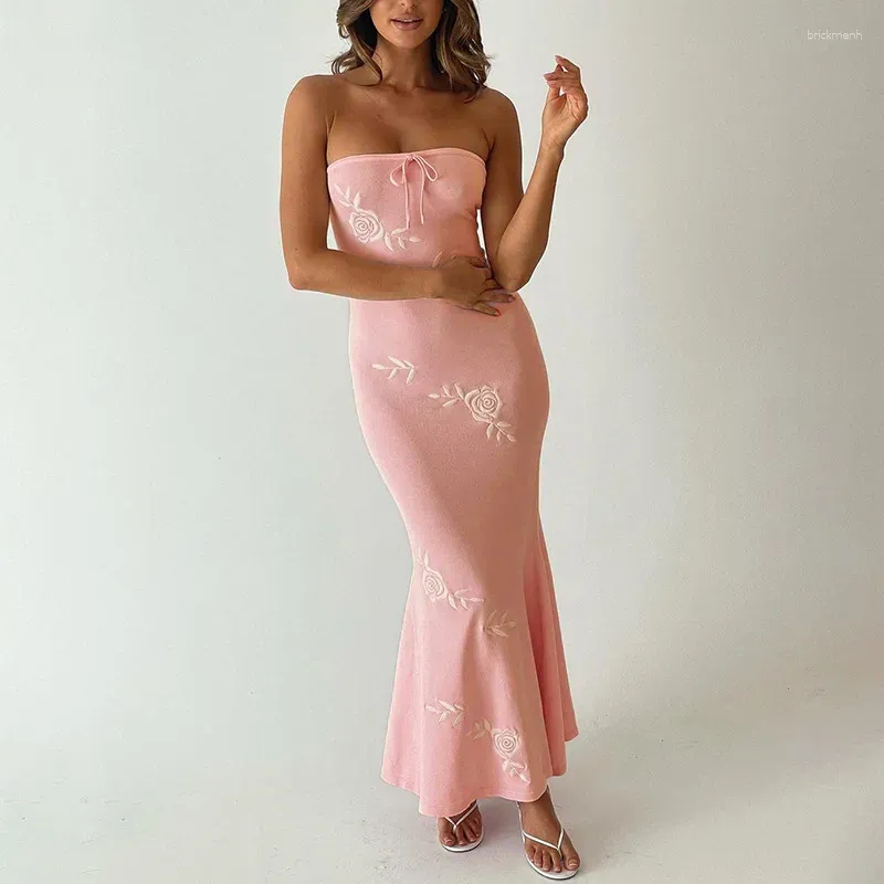 Cotton Bodycon Maxi Dress Women Ankle-Length Slim Fit Sheath Dress with  Embroidery for Spring Summer from Dhgate Basic & Casual Dresses - price 31.4