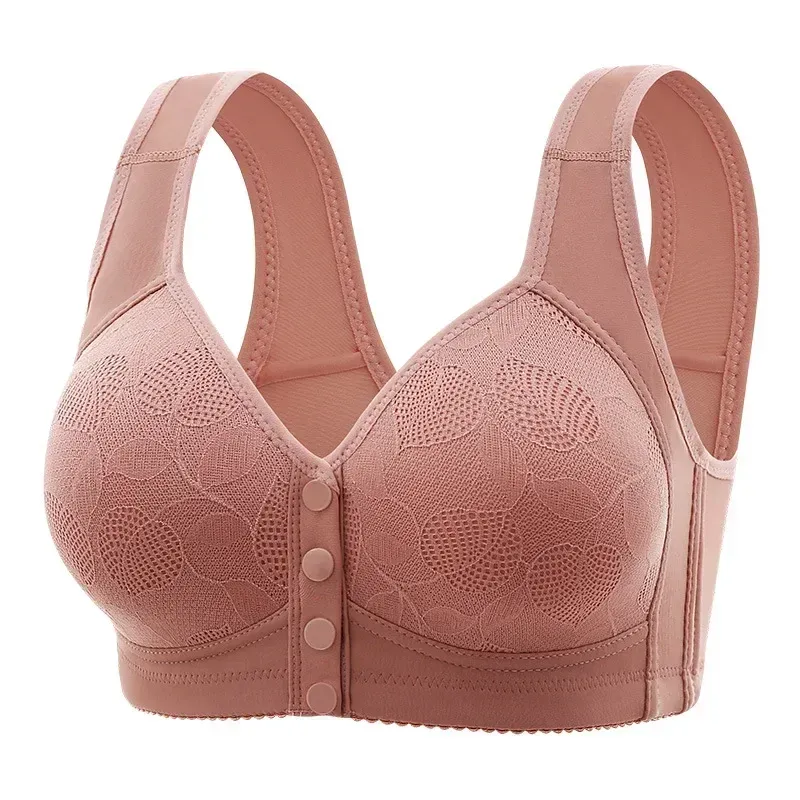 Abbigliamento madre anteriore fibbia aperta reggiseno biancheria intima reggiseno di grandi dimensioni senza anello in acciaio a sezione sottile tipo di giubbotto mamma brassie traspirante