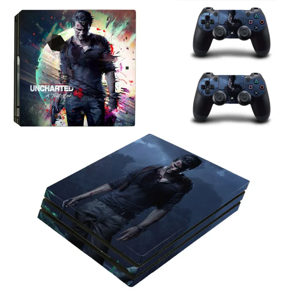 Naklejki Uncharted 4 A Złodziej Złodziej PS4 Pro Skin Sticker do Sony PlayStation 4 Konsola i kontrolery PS4 Pro Pro Naklejki Dekal winyl