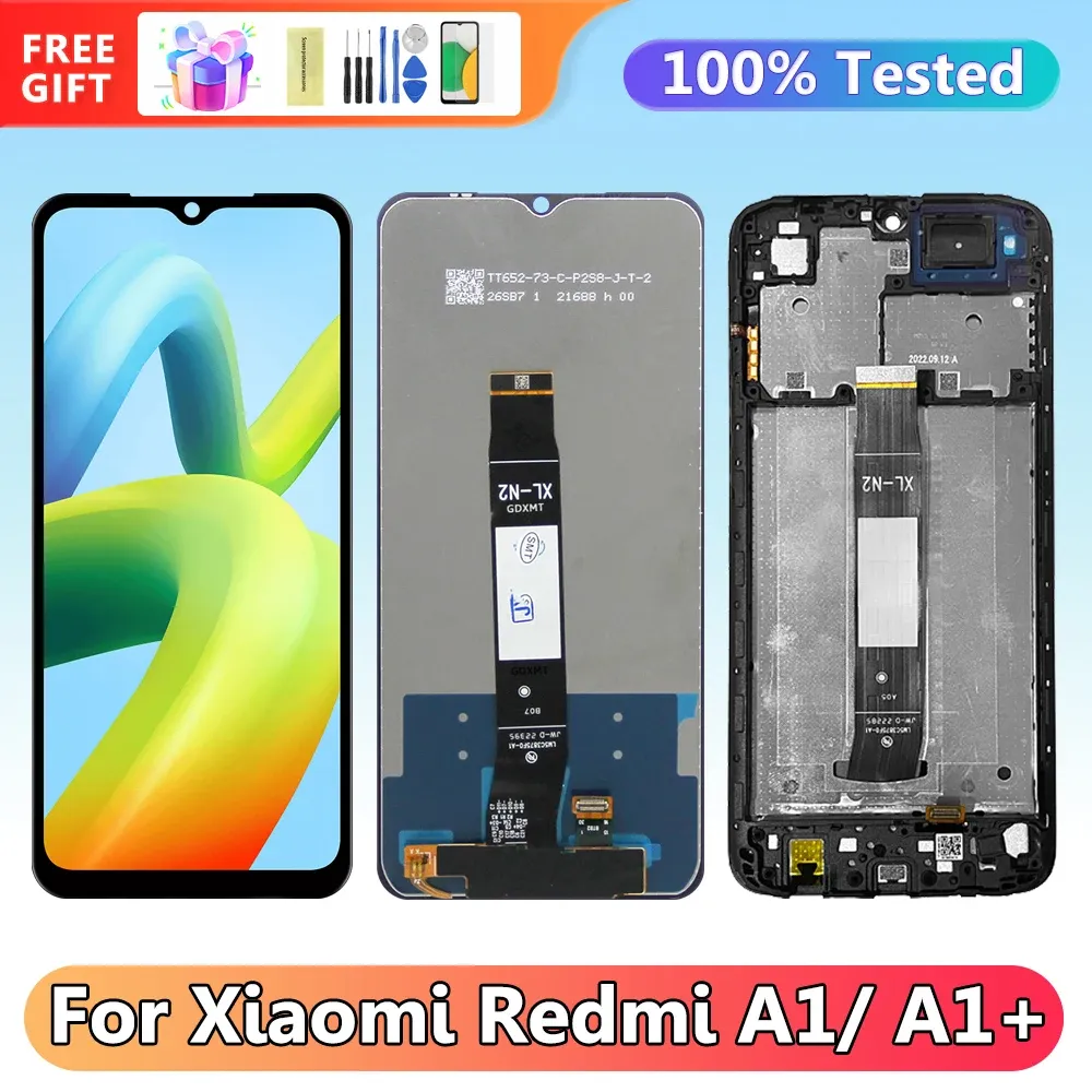 Écran Écran Origianl pour Xiaomi Redmi A1 + A1 plus 220733SFG Affichage LCD + écran tactile avec cadre pour le remplacement de Xiaomi Redmi A1