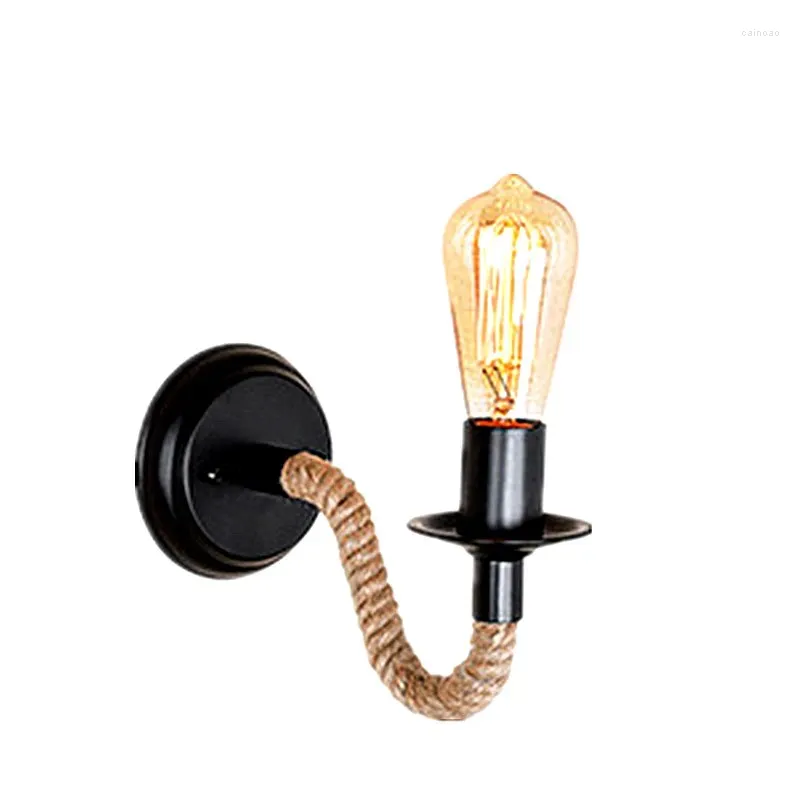 Lampa ścienna American Retro Industrial Black Base Linia Korytarza Korytarza Osobowość Sypialnia Łazienka