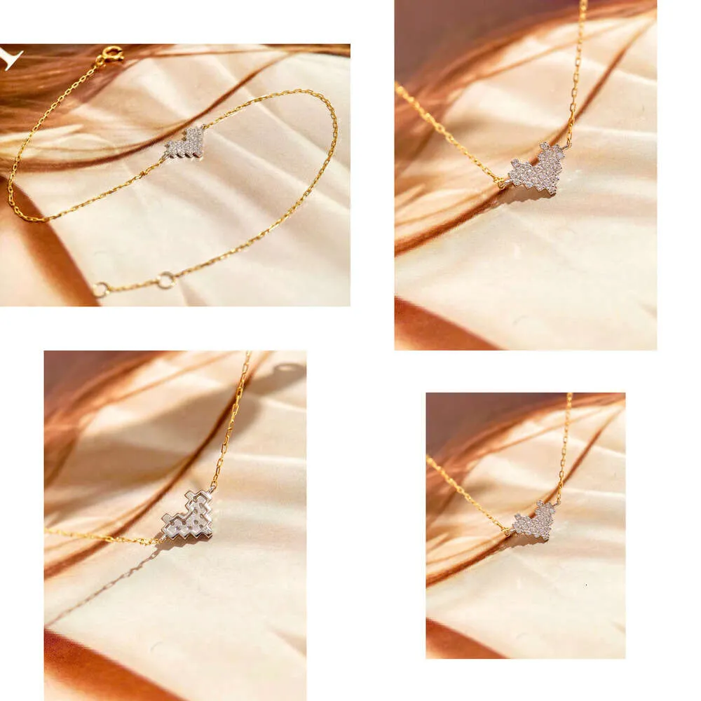 22091601 Women's Jewelry Chain Bracelet 0.12Ct HEART Shapted Diamond Au750 Yellow Gold 17/18Cm Adjustable Original Quality