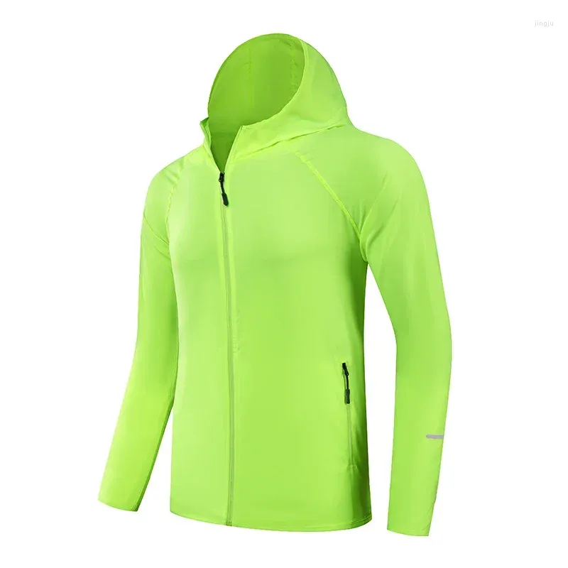 Jackets para hombres Copa de protección solar Summer Carrera suelta Abrigo con capucha Fashion Casual Sheading Pareja