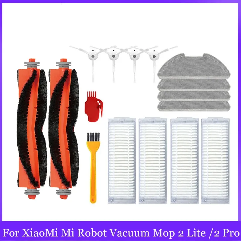 Pièces pour Xiaomi Mi Robot Vacuum Mop 2 Lite / 2 Pro / MJSTL / MJST1SHW Côté principal Brosse HEPA Filtre Mop Colth Pièces de rechange accessoires