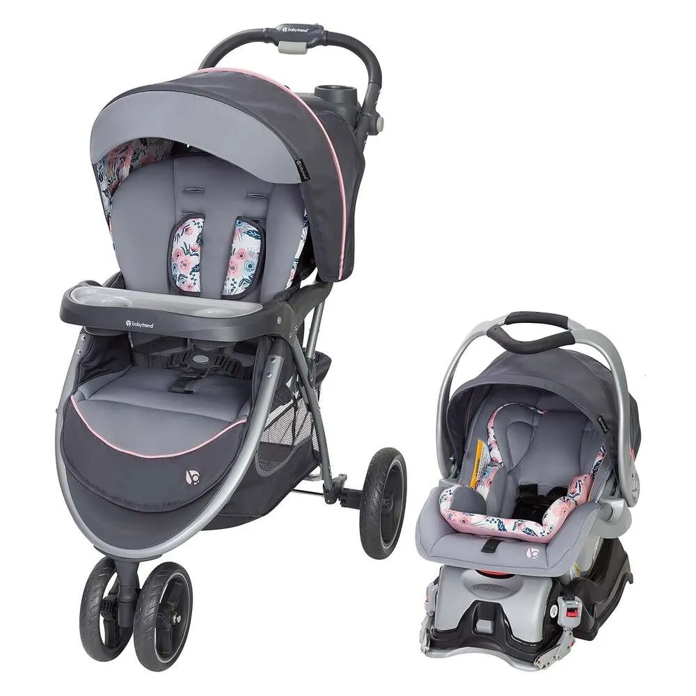 Baby Trend EZ Ride 35 Sistema de viagem em Divertido Dots Design - carrinho de carrinho leve e combinação de assento de carro infantil para facilitar a viagem