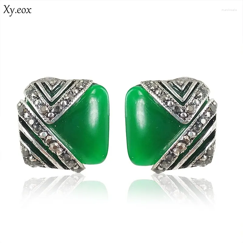 Stud Earrings 1 Pair Fashion Classic Imitation Jewel Natural Jade