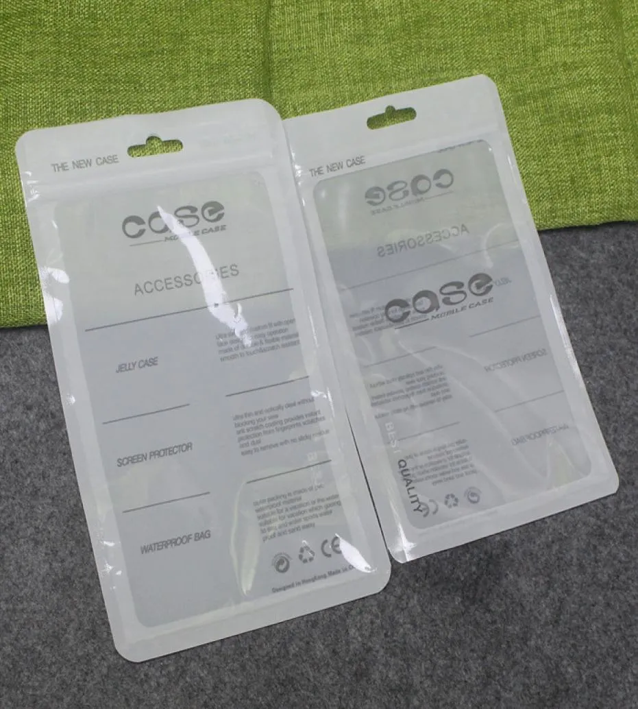Aangepaste mobiele telefoonhoes Ziplock -tassen Zipper retailpakket Clear transparante plastic verpakkingszak Hang gat -zakjes voor iPhone XS MA7118431