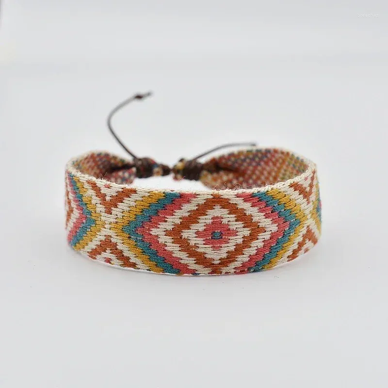 Charm Bracelets Boho Friendship Bracelet Colors Colorful Ethnic Braided Hand Woven For Kids Friend Party Summer Beach Hippie