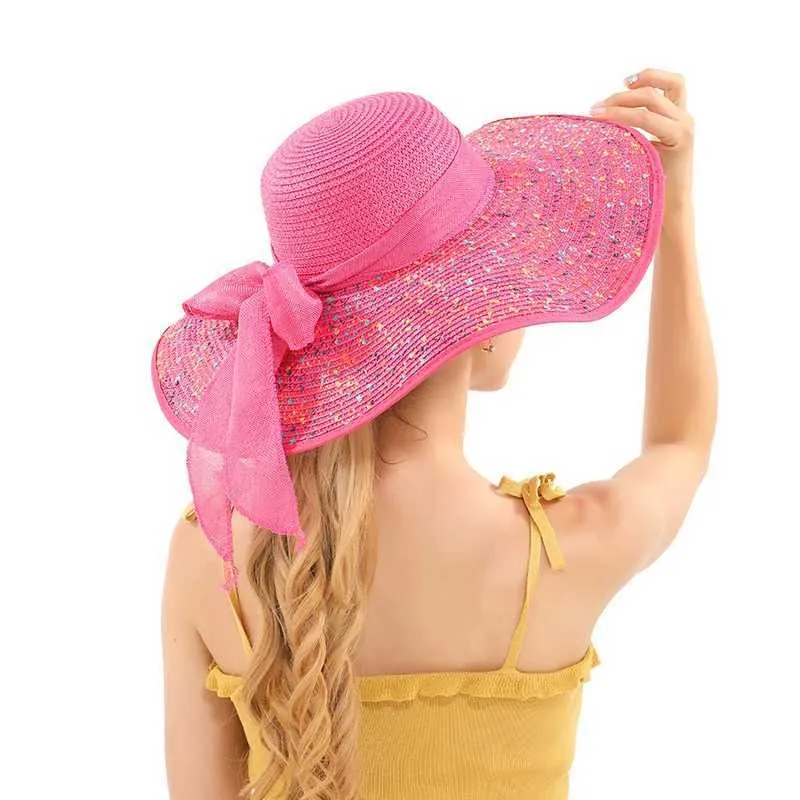 Sombreros de borde anchos sombreros de cubo de cubo para mujer gorro de playa de verano playa surcoreana playa big gat bigos ancho protector solar festion de fiestas