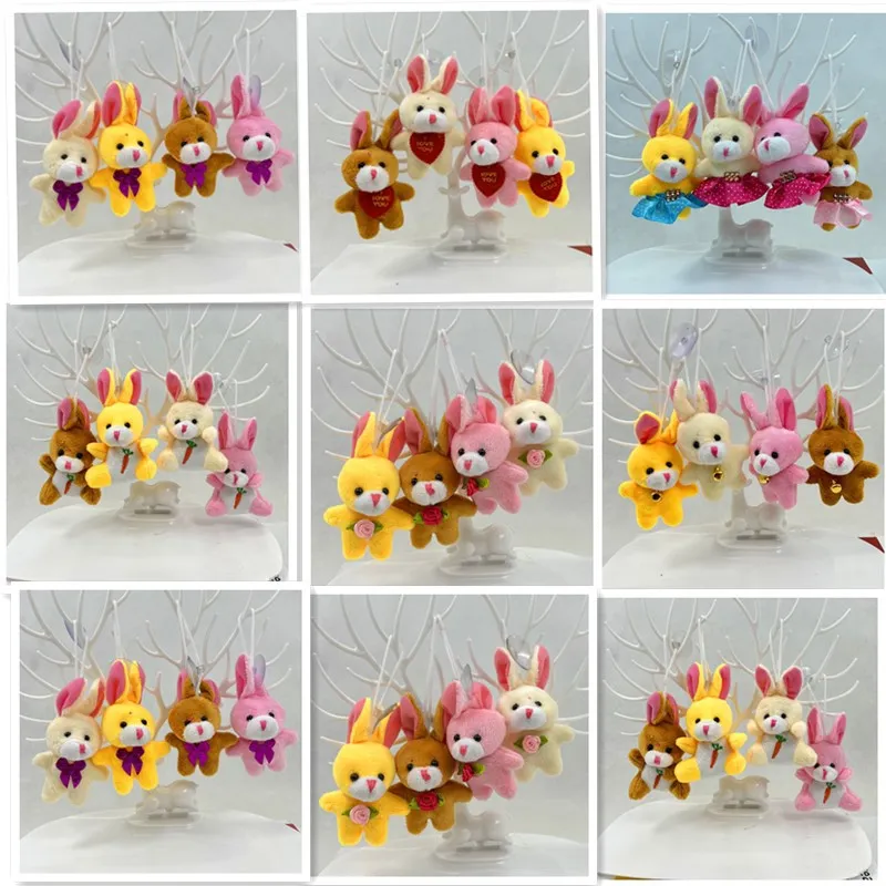 Simpatico coniglio piccolo peluche giocattolo bambola di coniglio bambola da coniglio da gocce da coniglio piccolo coniglio di coniglio thintegne thraychain throwing regalo