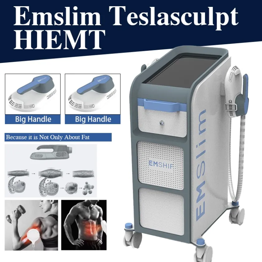 Máquina de adelgazamiento EMS Máquinas Cuerpo de culturismo de alta intensidad Máquinas electromagnéticas de pérdida de grasa Teslascculpt Máquinas EMS Dolor de alivio