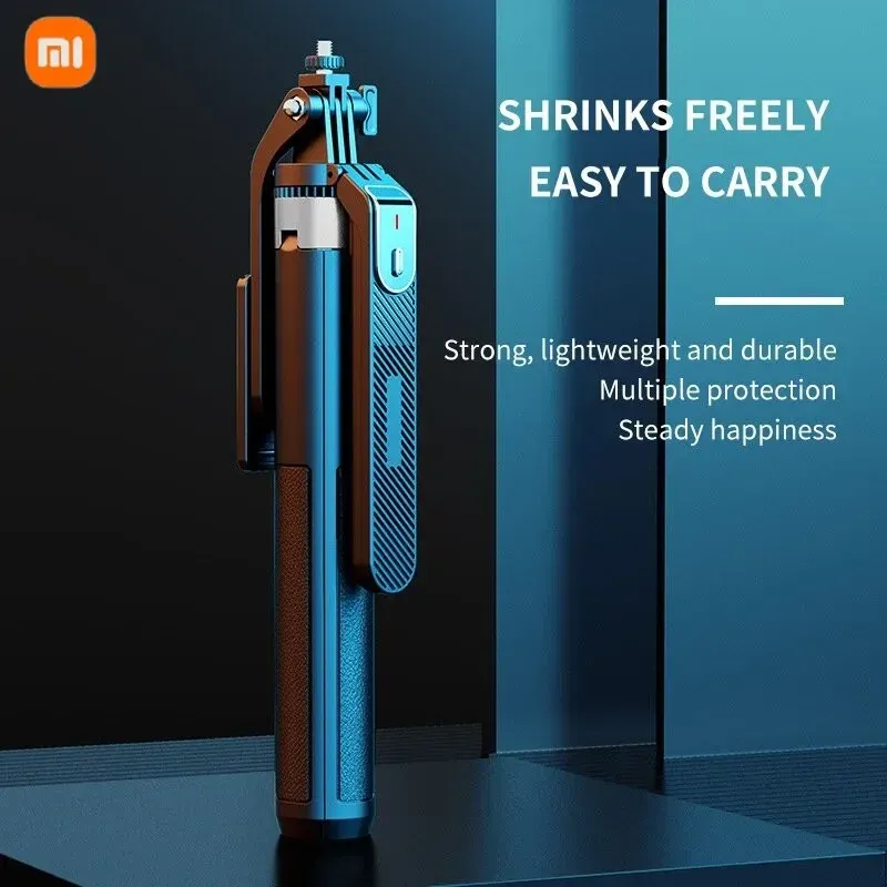 Sticks Xiaomi Selfie Stick Alloy Desktop 360 ° Gimbal Selfie Pole Pole sans fil Bluetooth pour la photo et le support vidéo en direct