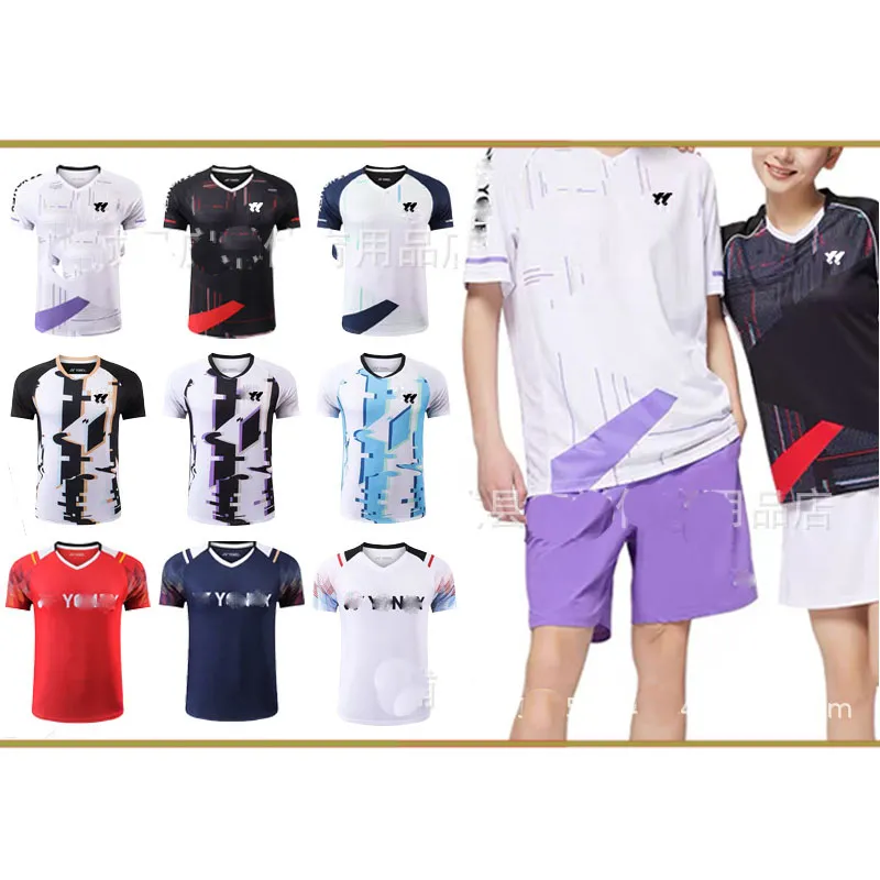 2024New Badminton Jersey Collection pour les hommes et les femmes pour enfants à manches courtes à manches courtes