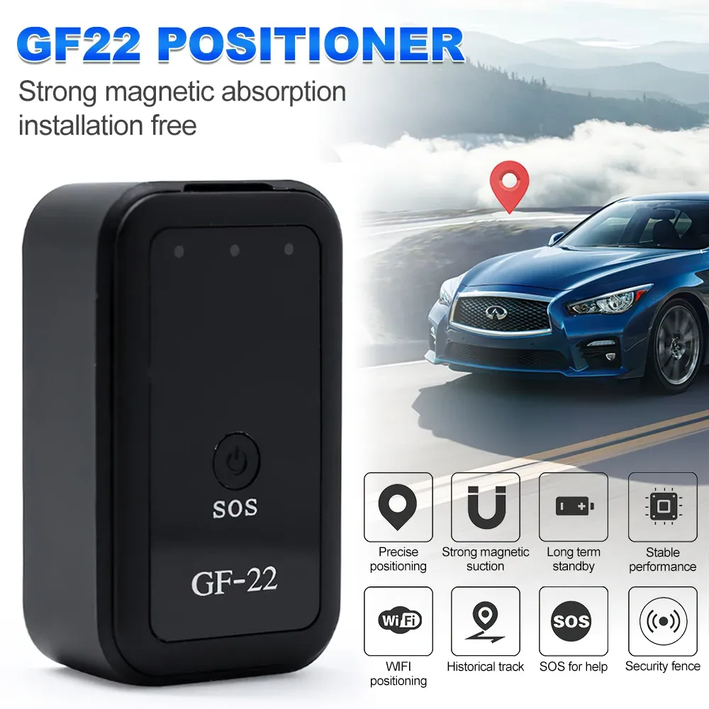 Zubehör GF22 Tragbarer GPS -Tracker Magnetic Mini Echtzeit Fahrzeugverfolgung Locator Gerät Car GSM GPS -Locator SOS Antilost -Gerät