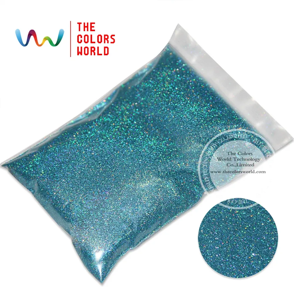 Glitter TCA700 Laserblauwe kleur 0,1 mm 004 "Glitterstof, Specular Luster Glitter voor nagel, tatto, kunstdecoratie en andere