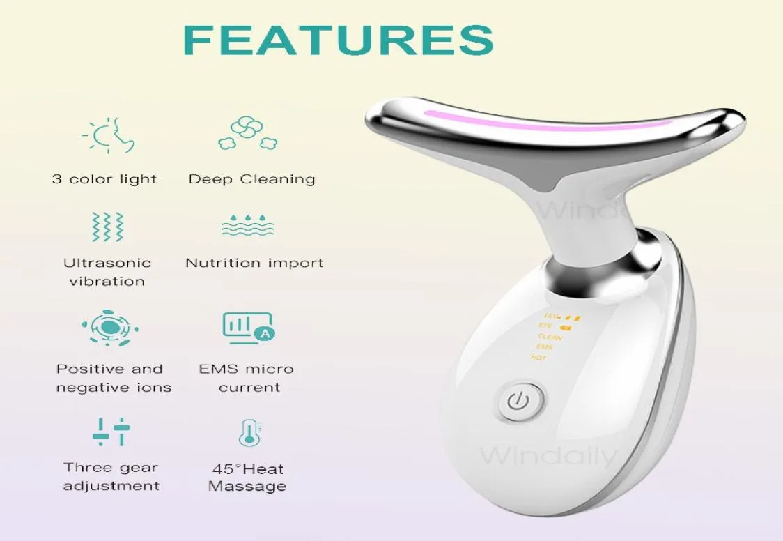 Face Care Devices Neck Beauty Device Led Pon Therapy Skraid Drain Dubble Chin Anti Wrinkle Verwijder TIPTING Massager Tools 223853589