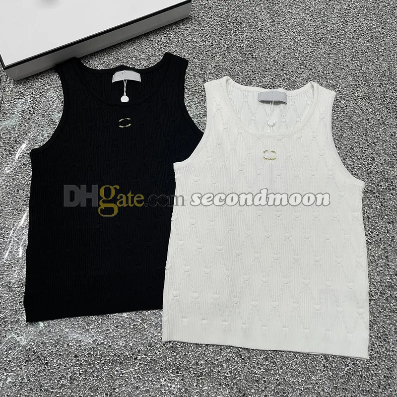 Shiny Rhinestone Vest Women Crew Neck Tanks Top Summer Sleeveless Knits T Shirt Woman Vests