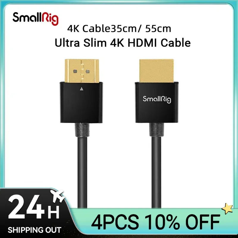Accessori Smallrig Ultra Slim 4K 60Hz 2.0 Cavo 33/55 cm per DSLR/ Monitor/ Ricevitore del trasmettitore video wireless 2956/2957