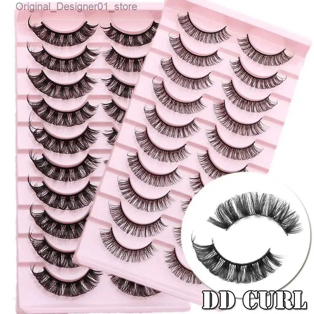 Faux cils nouveaux cils dd currés 10-23 mm en boucle russe fausses cils 3d vis cils en fourrure de vison réutilisables falsificale