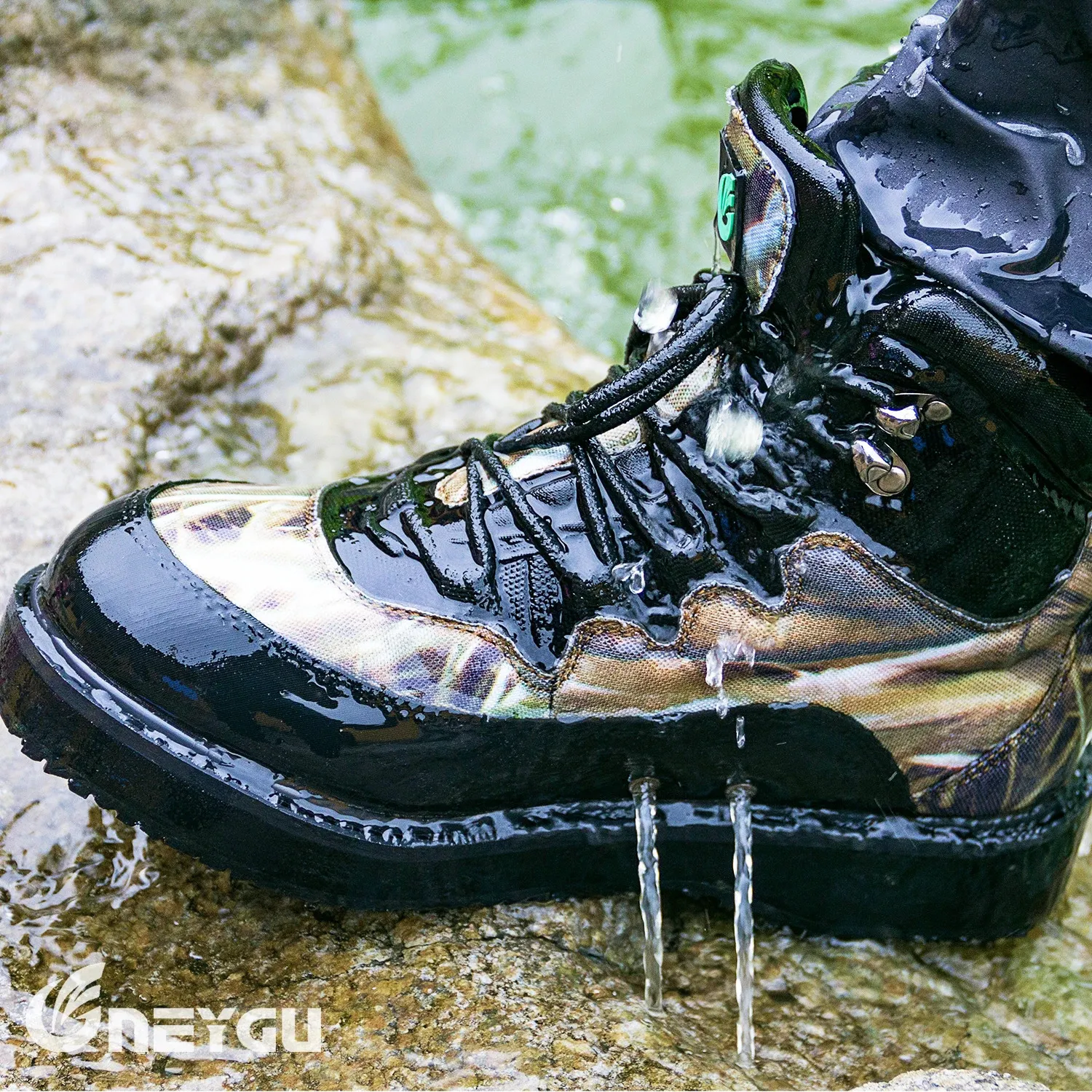 Neygu Fly Fishing Camar Wading Boots Shoes Wader Shoes para caçar com o único traje para esportes ao ar livre 240424