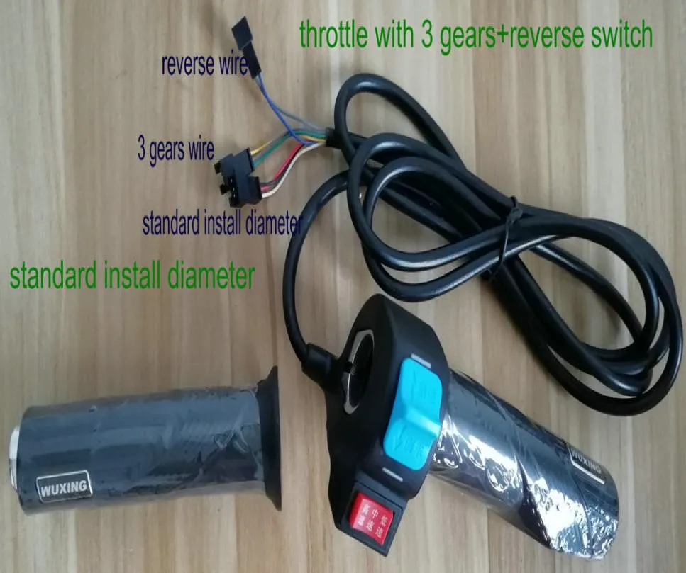 Gasspjället med 3Gears -switch och framåt omvänd switch styr rullande grepp för elektrisk cykelskoter MTB Tricycle Accele5500737