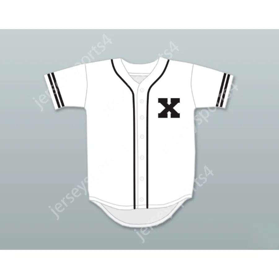 Benutzerdefinierte Malcolm x Schwarzes Baseball-Trikot eine Name Number Top genäht S-6xl