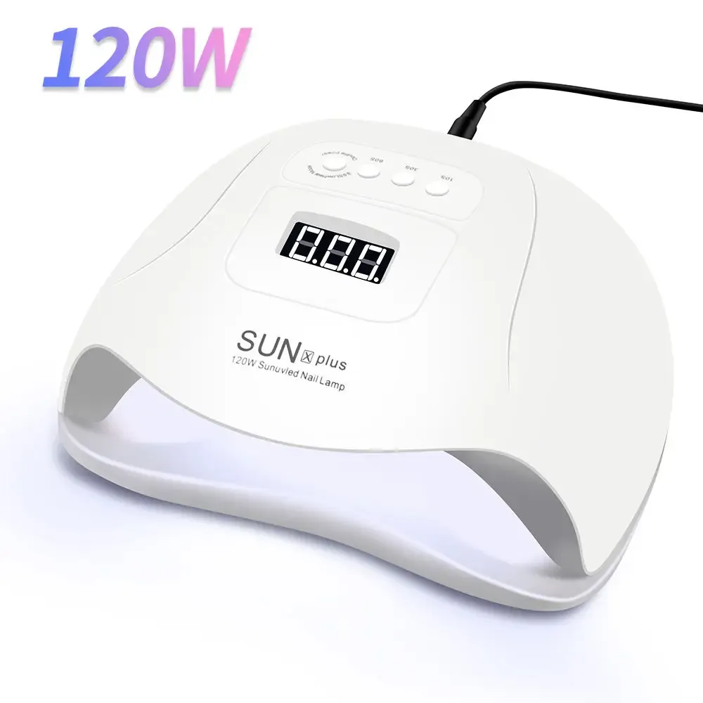 Kits Sun X Plus Lámpara LED UV con 36 cuentas para la lámpara de esmalte de uñas de Manicure Gel 120W Cla uñas con 4 herramientas de manicura de ajuste de temporizador