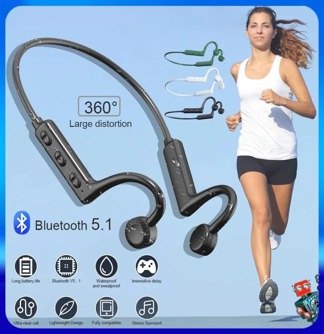 Conduzione dell'aria KS19 Cuffie bluetooth wireless Sport TWS Bluetooth Apparecchi per gli auricolari auricolari auricolari con MIC4997531