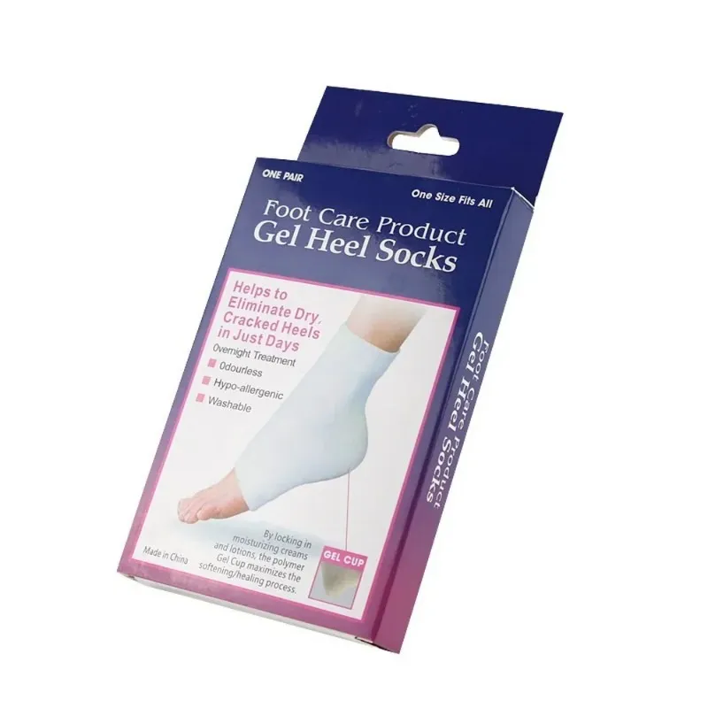 Silikon Feuchtigkeitsspendende Gel Heel Socken geknackte Fußhautschutzschutz Spa Hautpfleger Gesundheitsversorgung Fuß