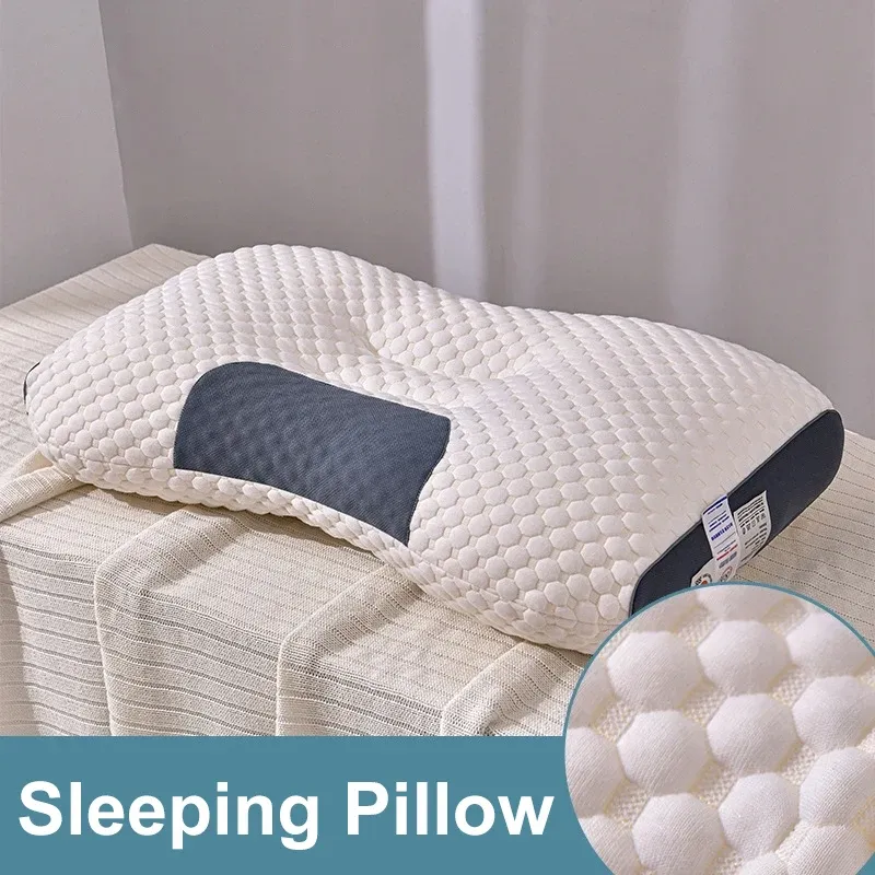 Pillow Neck Pillow Help Sleep Cervical Orthopedic Protect Pillow Household Soybean Fiber Pillow For Sleeping All Sleeping Positions