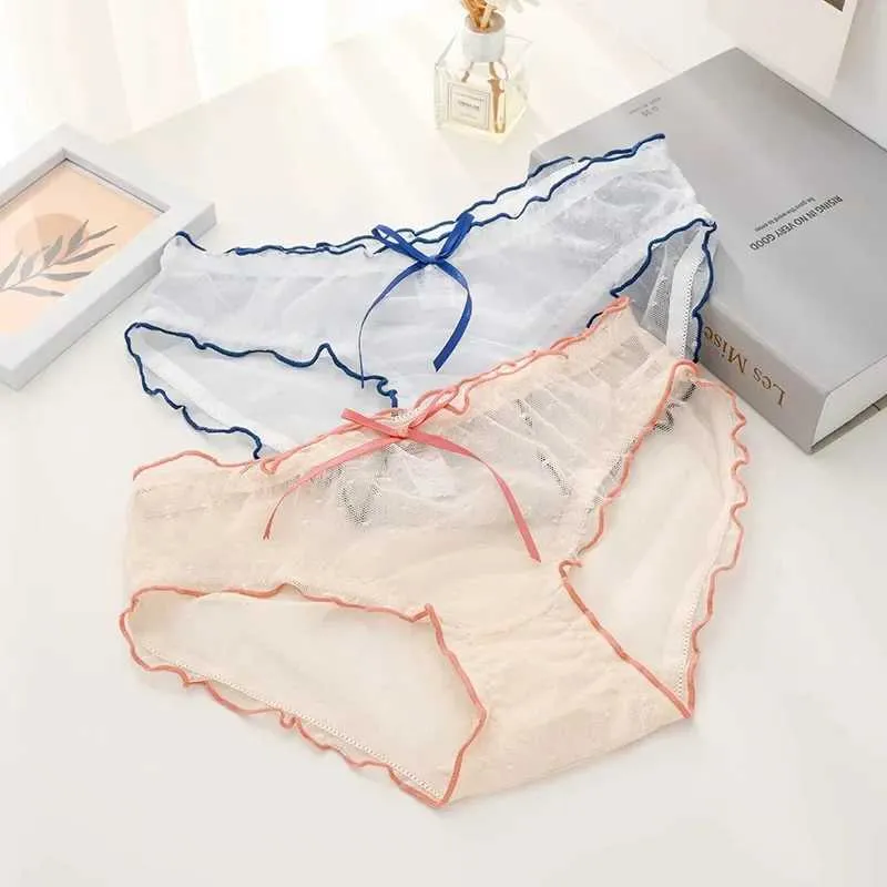 Briefs Panties Lace Panties Sexy Women Lace Briefs Transparent Low-Rise Pantys Underwear Female Underpants Intimates Lingerie L-XL Y240425