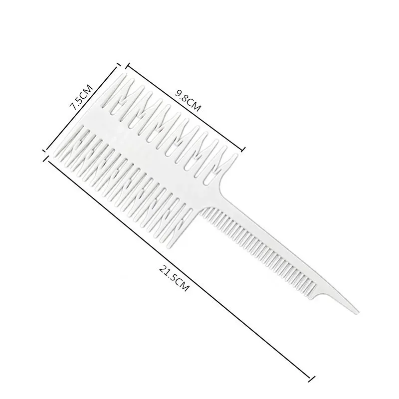 NIEUW PROFESSIONEEL HAAR COM Haarverven Hoogtepaar Haarborstel Vis brede tandzone Kam Barber Hairdressing Comb Hair Styling Tool2.Haarverfhoogte borstel