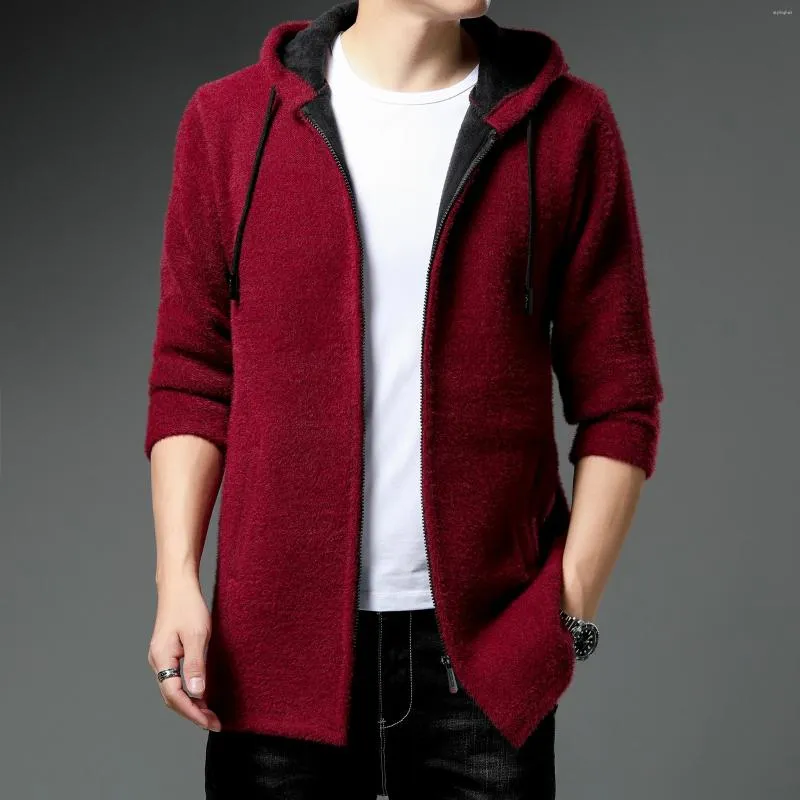 Sweaters voor heren 2024 Herfst/wintertrui mode gebreide vest van hoge kwaliteit Koreaanse casual jas ritsjager 28