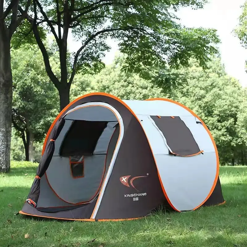 Outdoor Camping Tent Integrated Speed Open 3-4 People Beach Tourism Fishing Ultra Light Automatic Pop-up Wild fishing 240422