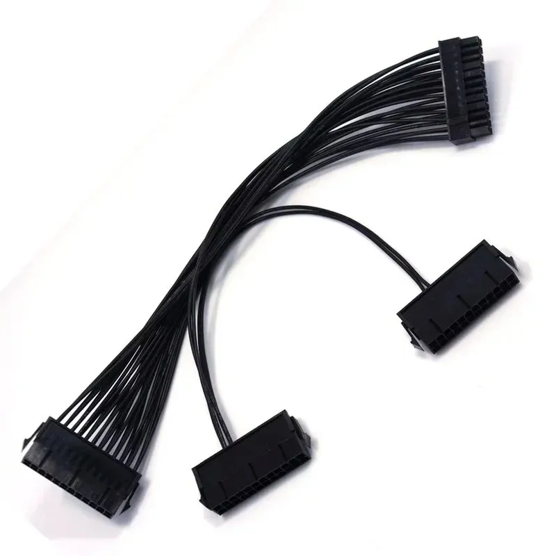 2024 24pin Dual PSU Power Extension Cable PC Drie voeding synchronisatiekabelconnector 12,6 inch / 32 cmdual PSU Sync -kabel