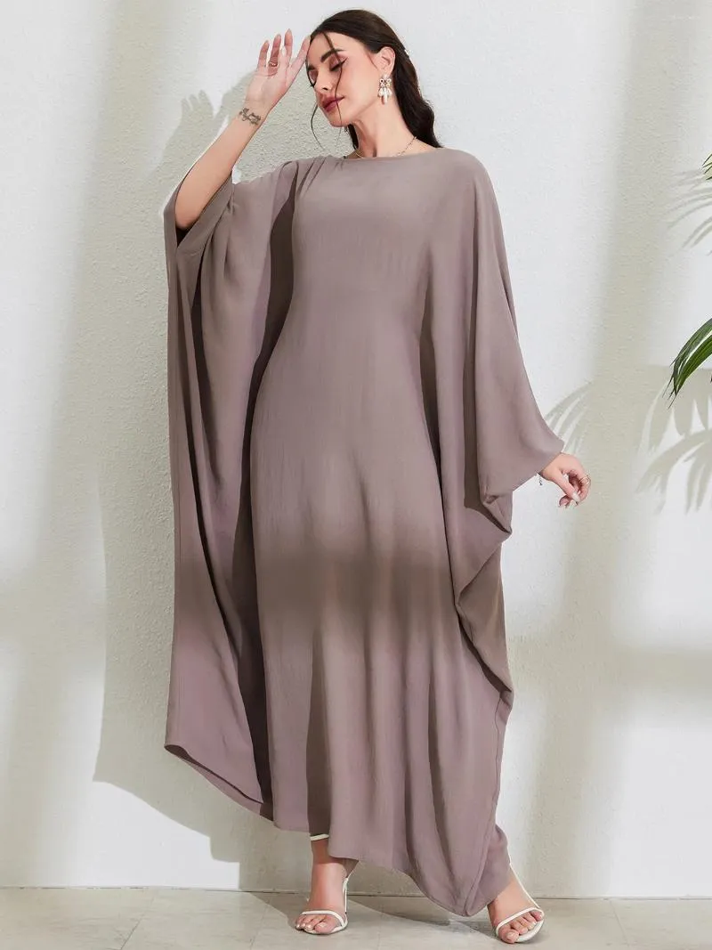 Ethnische Kleidung Eid Muslim Partykleid für Frauen Jalabiya Abaya Ramadan Lange Kleider Abayas Frau Fledermaushülle Kimono Robe Caftan Vestidos